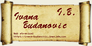 Ivana Budanović vizit kartica